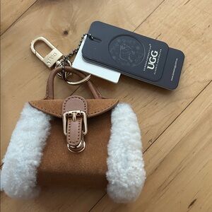 UGG Tan and Cream Mini Bag Charm